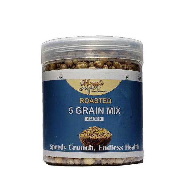 Mom’s Super No Added Sugar Original Roasted 5 Grain Mix | Gluten Free | NO CORN | Kuttu Atta | High Plant Protein | Low Carbs | Low GI Millet Grain | Naturally Cholesterol Free | 200 grams