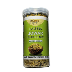 Mom’s Super No Added Sugar Original Roasted Jowar Flakes Mix (Khatta Meetha)| Gluten Free | NO CORN | Kuttu Atta | High Plant Protein | Low Carbs | Low GI Millet Grain | Naturally Cholesterol Free | 200 grams